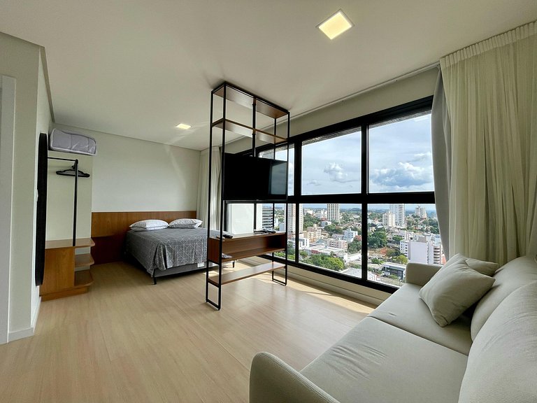 Conforto e modernidade em um estúdio com localização ideal e